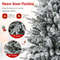 7Ft Flocked Christmas Tree with 8 Lighting Modes, Multi-Color LED Lights, Snow-Flocked Branches & Metal Stand