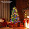 6 ft Pre-Lit Artificial Christmas Tree with Warm White LED Lights Realistic Green Holiday Tree for Indoor Decor