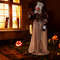 Creepy Halloween Decoration Moving Old Lady Hag Animatronic with Sound & LED Eyes