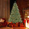 8 ft LED Christmas Tree with Warm White Lights & Pine Cone Decor