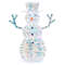 LED Snowman Christmas Decor 4ft Iridescent Outdoor Snowman with White Lights & Ground Stakes