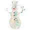 LED Snowman Christmas Decor 4ft Iridescent Outdoor Snowman with White Lights & Ground Stakes