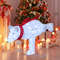 4.5 Feet Christmas Skiing Polar Bear with LED Lights & Ground Stakes, Outdoor Holiday Decoration
