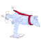 4.5 Feet Christmas Skiing Polar Bear with LED Lights & Ground Stakes, Outdoor Holiday Decoration