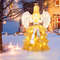 52 Feet Lighted Angel Artificial Christmas Tree With Warm White LED Lights Golden White Holiday De 0