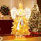 52 Feet Lighted Angel Artificial Christmas Tree With Warm White LED Lights Golden White Holiday De 1