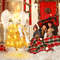 52 Feet Lighted Angel Artificial Christmas Tree With Warm White LED Lights Golden White Holiday De 2