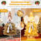 52 Feet Lighted Angel Artificial Christmas Tree With Warm White LED Lights Golden White Holiday De 6
