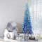 6ft Blue Gradient Snow Flocked Artificial Christmas Tree 435 Tips, Realistic & Elegant