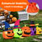 9FT Inflatable Pumpkin Patch Family with LED Lights & Witch Hat, Halloween Yard Decoration