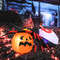 Giant Halloween Inflatable Spider & Pumpkin Combo, Flashing Eyes, Rotating Light & Waterproof Design