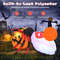 Giant Halloween Inflatable Spider & Pumpkin Combo, Flashing Eyes, Rotating Light & Waterproof Design