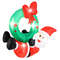 4FT Inflatable Santa Wreath with LED Lights & Red Bow, Christmas Door Decoration Indoor/Outdoor