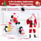 6FT Christmas Inflatable with Penguins & Santa, LED Light Up Holiday Yard Decoration