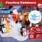 6FT Christmas Inflatable with Penguins & Santa, LED Light Up Holiday Yard Decoration