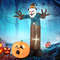Giant 7FT Light Up Scarecrow Inflatable, Animated Pumpkin Ghost with Spooky LED Eyes for Outdoor Halloween Decor