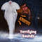 8.3 ft Halloween Standing Haunted Angel with Lighted Eyes & Automatic Wing Movement, Sound Activated Scare Decoration