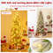 Snow Flocked Pre-Lit Christmas Tree, 6/7.5/9 FT Artificial Hinged Tree with Warm White Lights