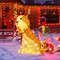 Lighted Christmas Dog Decor with LED Lights, Includes Ground Stakes & Cable Tiers