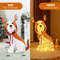 Lighted Christmas Dog Decor with LED Lights, Includes Ground Stakes & Cable Tiers