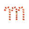 3-Piece Pre-Lit Candy Canes Set – 75 LED Lights with Ground Stakes for Holiday Decor