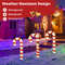 3-Piece Pre-Lit Candy Canes Set – 75 LED Lights with Ground Stakes for Holiday Decor
