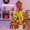 5 FT Pre-lit Mannequin Artificial Christmas Tree Dress Form with Lights, Lifelike PVC Xmas Tree with LED Lights, Ribbon