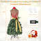 5 FT Pre-lit Mannequin Artificial Christmas Tree Dress Form with Lights, Lifelike PVC Xmas Tree with LED Lights, Ribbon