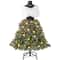 5 FT Pre-lit Mannequin Artificial Christmas Tree Dress Form Xmas Tree with 465 Branch Tips and LED Lights for Decor