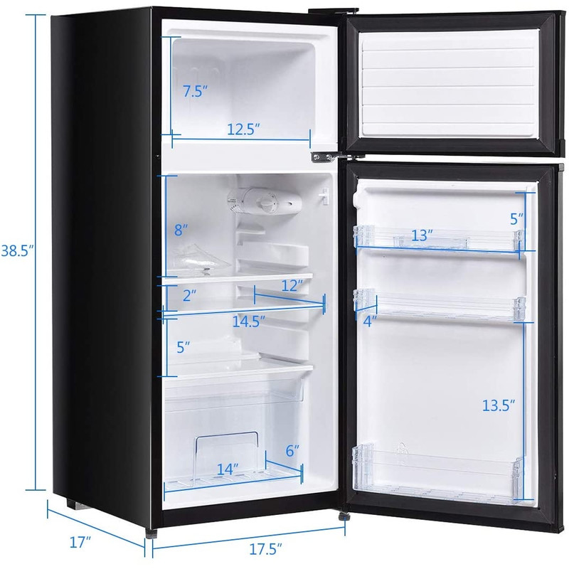 2 Door Compact Refrigerator Cold Rolled Sheet Design for Dorms & Small Spaces