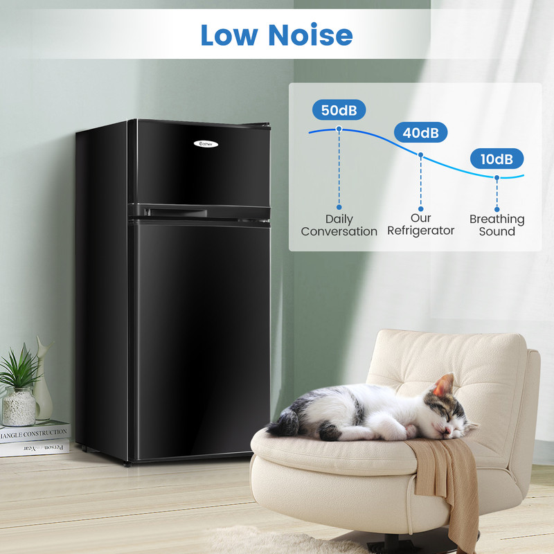 2 Door Compact Refrigerator Cold Rolled Sheet Design for Dorms & Small Spaces