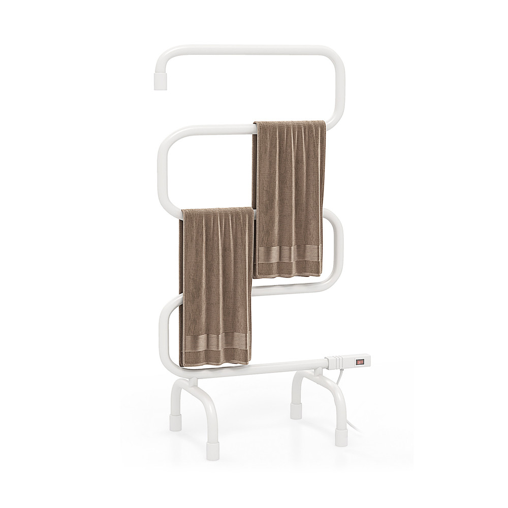 100W Electric Towel Warmer Drying Rack Fast Heating & Wall Mountable