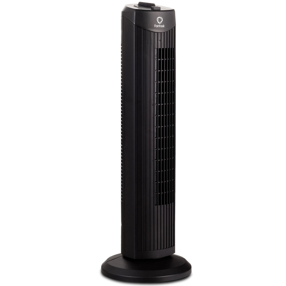 35W Quiet Bladeless Oscillating Fan, 28 Inch Tower Fan with Energy-Efficient Cooling