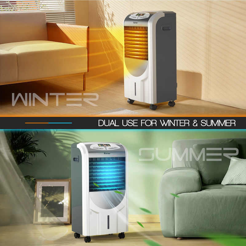 Portable Air Cooler with Heater & Humidifier Function, Compact Multi-Functional Fan