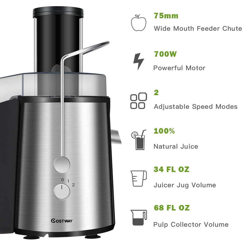 Electric Juice Extractor 2Speed Fast Press For Fresh Fruit  Vegetable Juices 7