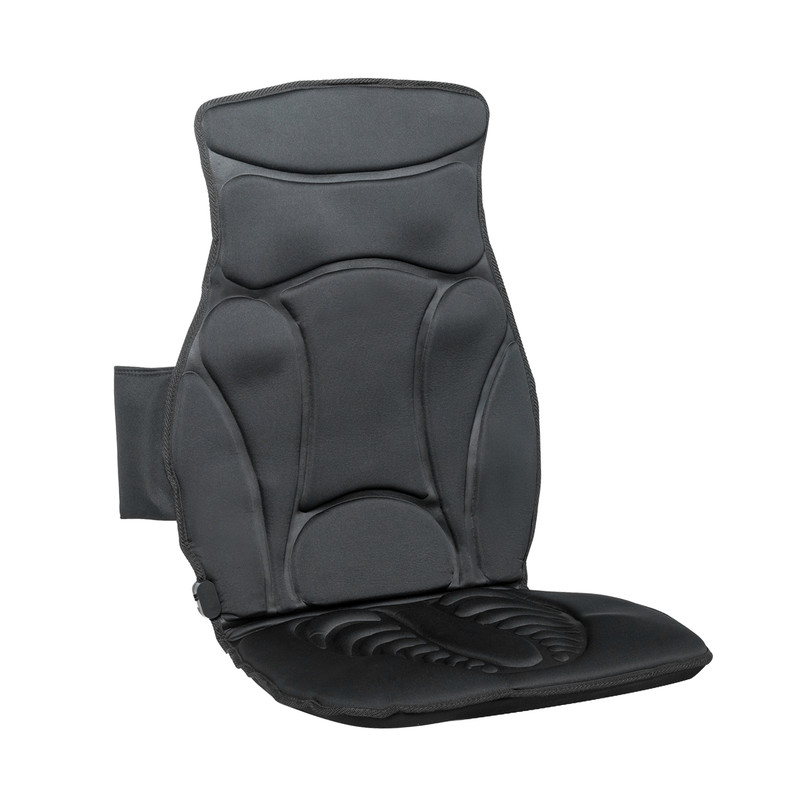 Foldable Full Body Massage Mat with 10 Vibration Motors, Portable Heated Back & Seat Cushion Pad for Car, Office, Home