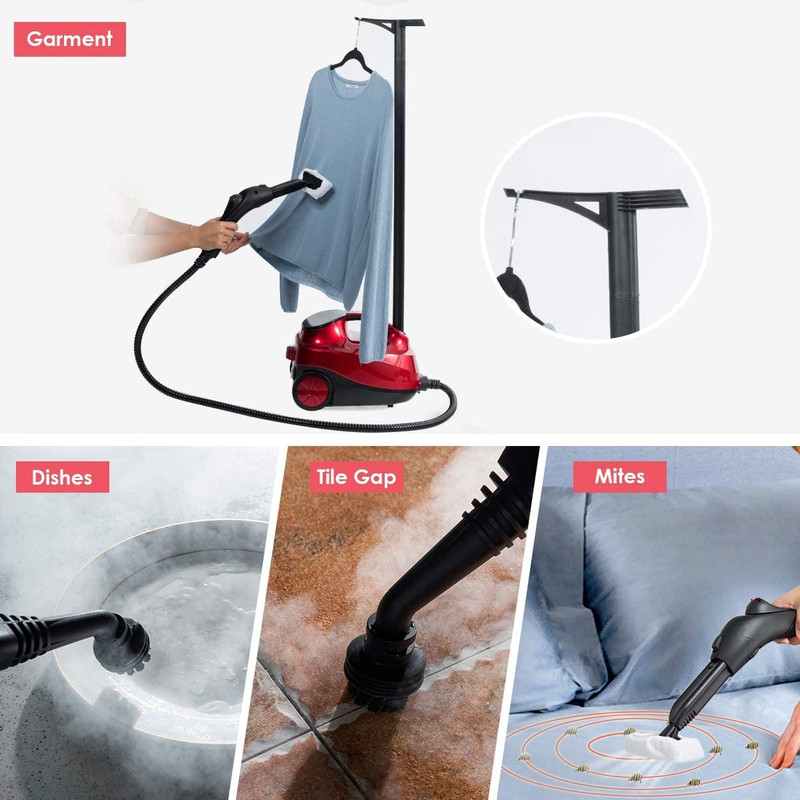 Heavy Duty Steam Cleaner Mop with Detachable Handheld Unit, Multipurpose Chemical-Free Steam Cleaning for Floors,