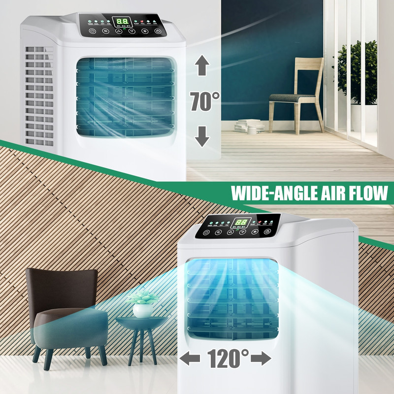Portable Air Conditioner with Built-in Dehumidifier & Remote Control, Quiet AC Unit for Room, Bedroom, Office, Easy Move