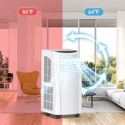 portable air conditioner with sleep mode, dehumidifier & remote, quiet compact ac unit for room, office & bedroom cool