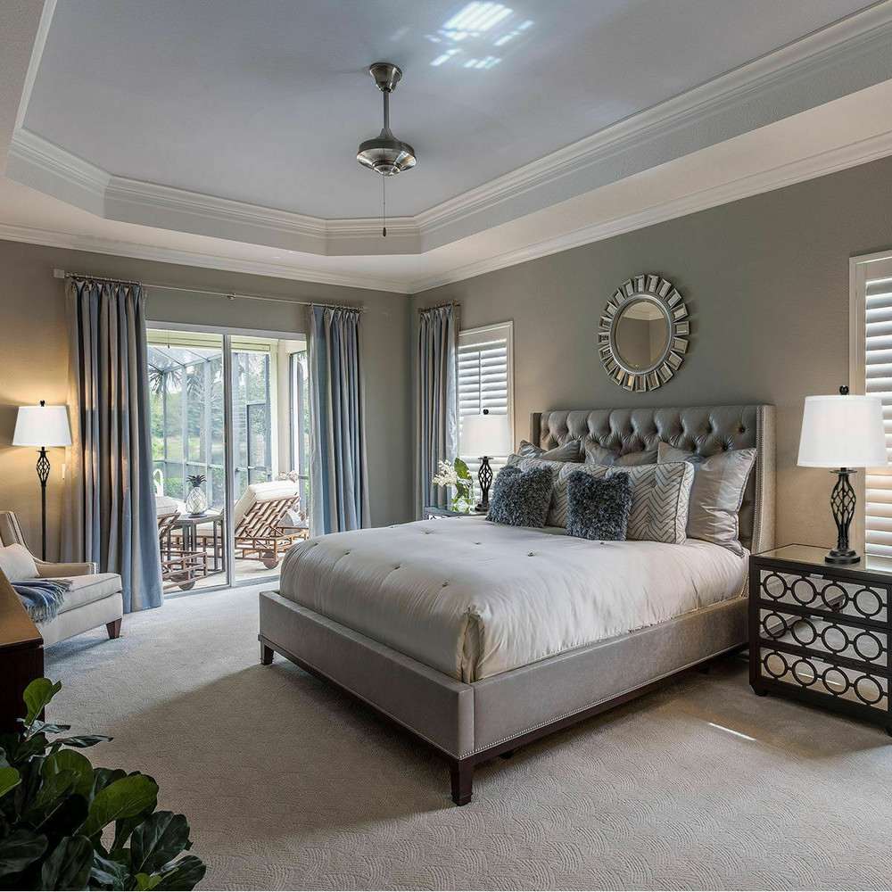 2 Table Lamps 1 Floor Lamp Set with Fabric Shades, Modern Bronze Metal Lamp Set for Living Room, Bedroom, Home Office