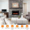 30-Inch Recessed Ultra Thin Electric Fireplace Heater with Glass Appearance, Wall Mounted or Insert, 12 Flame Colors