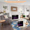 30-Inch Recessed Ultra Thin Electric Fireplace Heater with Glass Appearance, Wall Mounted or Insert, 12 Flame Colors