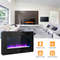 36 Inch Ultra Thin Wall Mounted Electric Fireplace with Remote Control, 12 Flame Colors & Timer, Recessed