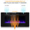 36 Inch Ultra Thin Wall Mounted Electric Fireplace with Remote Control, 12 Flame Colors & Timer, Recessed