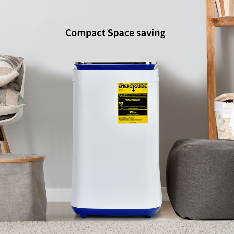 Portable Washing Machine, 7.7 lbs Capacity, Full Automatic with Heating & Drain Pump