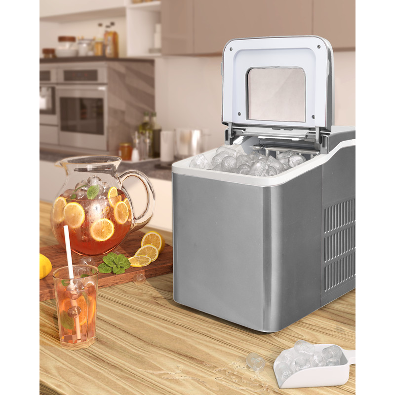 Portable Countertop Ice Maker, 26lbs/24h Ice Production with Free Scoop