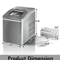 Portable Countertop Ice Maker, 26lbs/24h Ice Production with Free Scoop