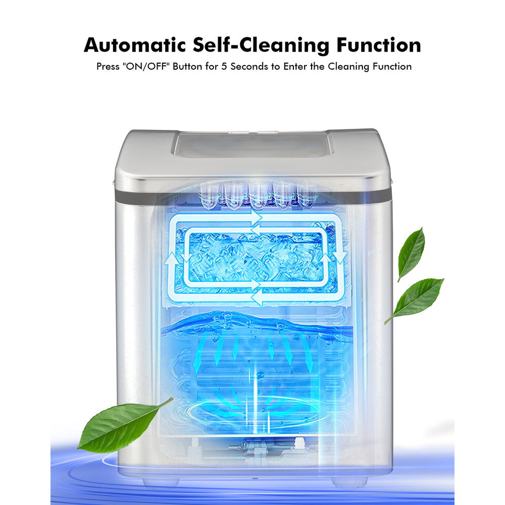 Portable Countertop Ice Maker, 26lbs/24h Ice Production with Free Scoop
