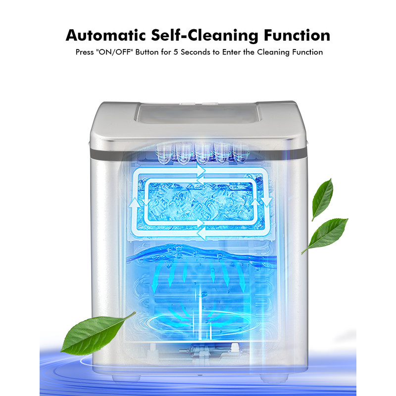 Portable Countertop Ice Maker, 26lbs/24h Ice Production with Free Scoop