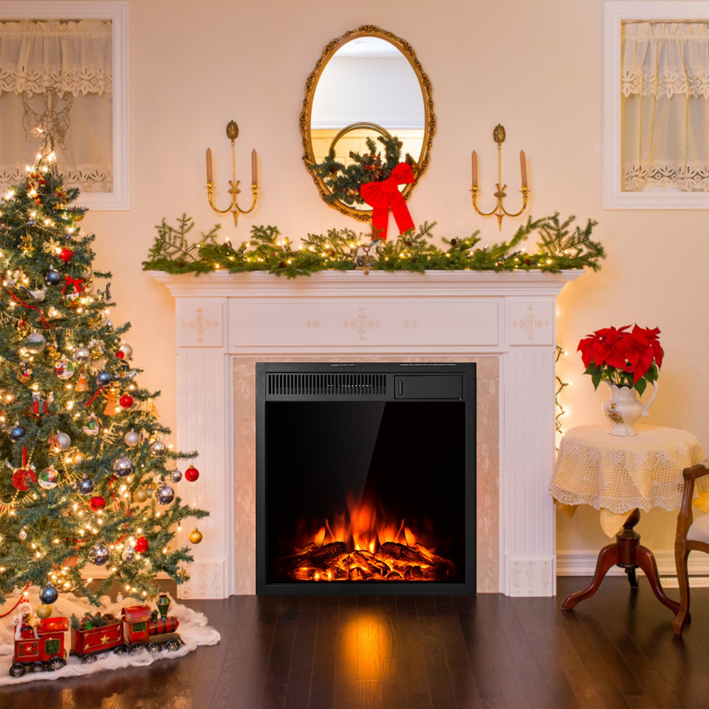 Electric Fireplace Insert, 22.5 Inch Freestanding or Recessed Heater for Home & Office